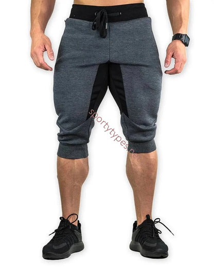 Gray Men's Cropped Joggers