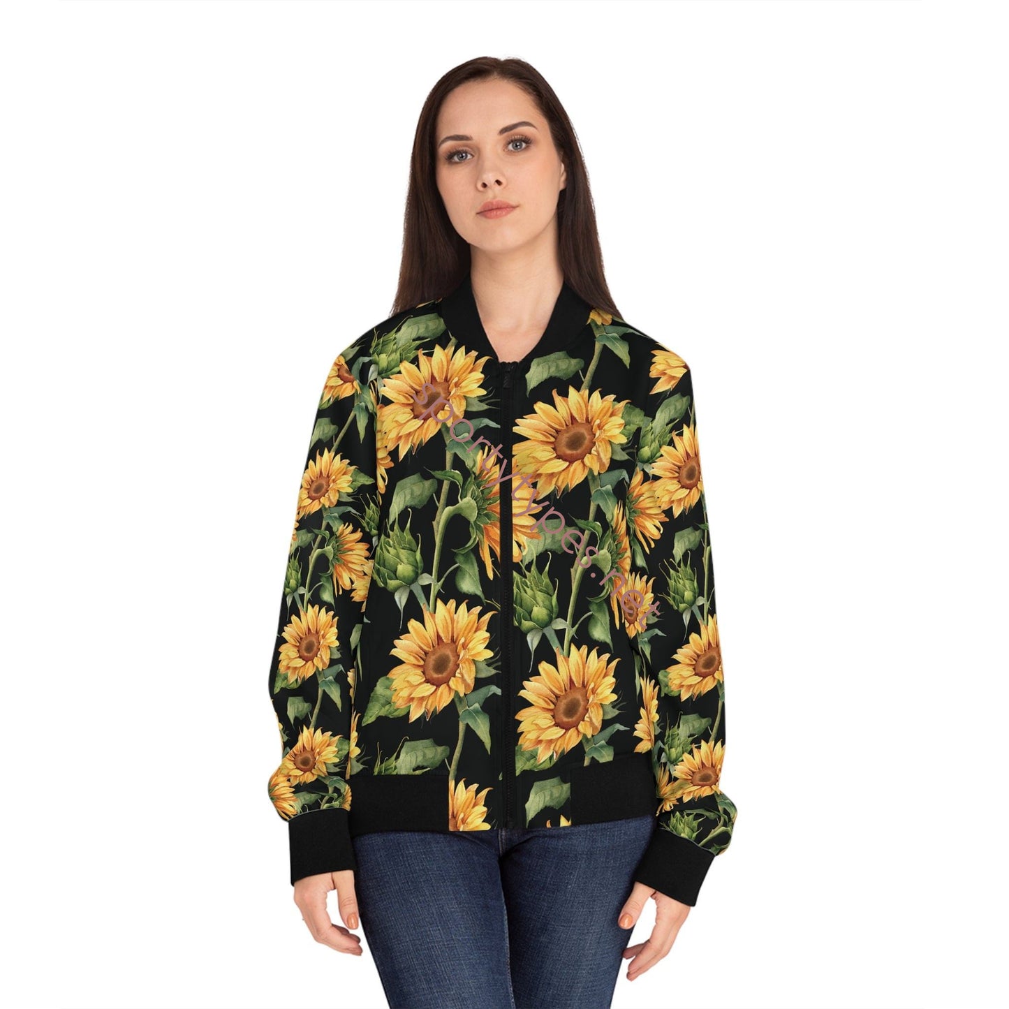 Women's Sunflowers Bomber Jacket