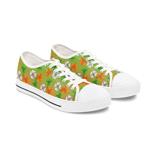 Women's Irish Shamrock Low Top Canvas Sneakers