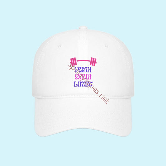 White Push Your Limit Baseball Cap