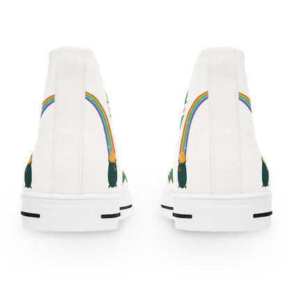 Women's Feeling Lucky Irish High Top Canvas Sneakers