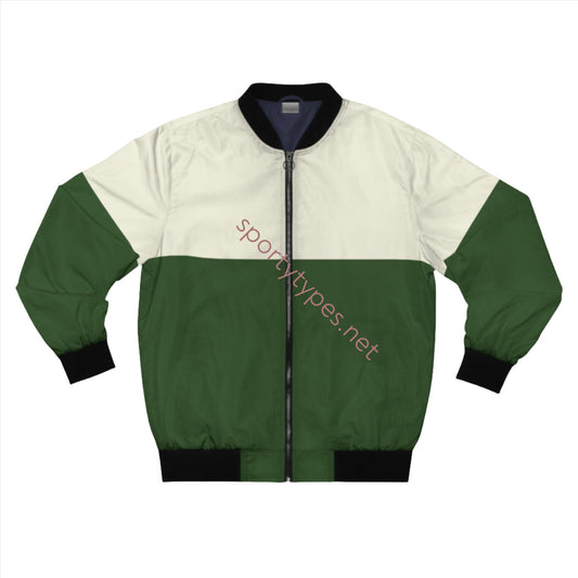 Men's Green and Cream Bomber Jacket