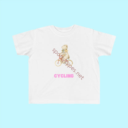 White Toddler Cycling Fan Jersey T-Shirt