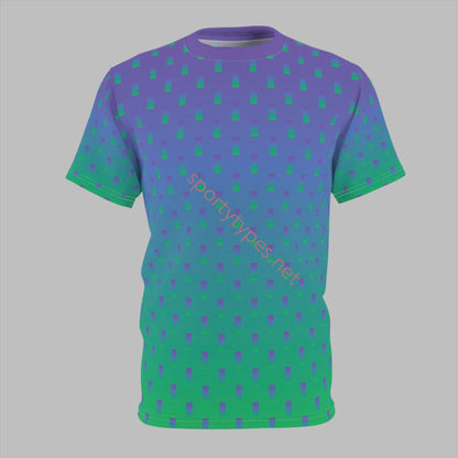 Unisex Purple Green Tee