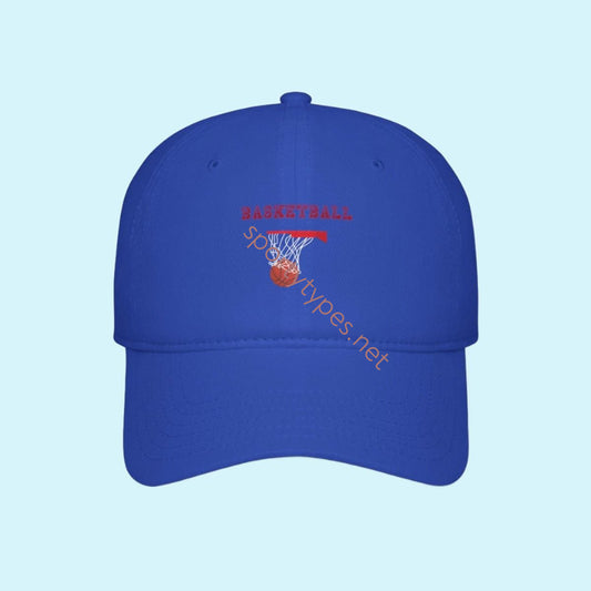 Royal Basketball Hoop Baseball Cap