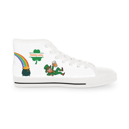 Men's Feeling Lucky Irish High Top Canvas Sneakers