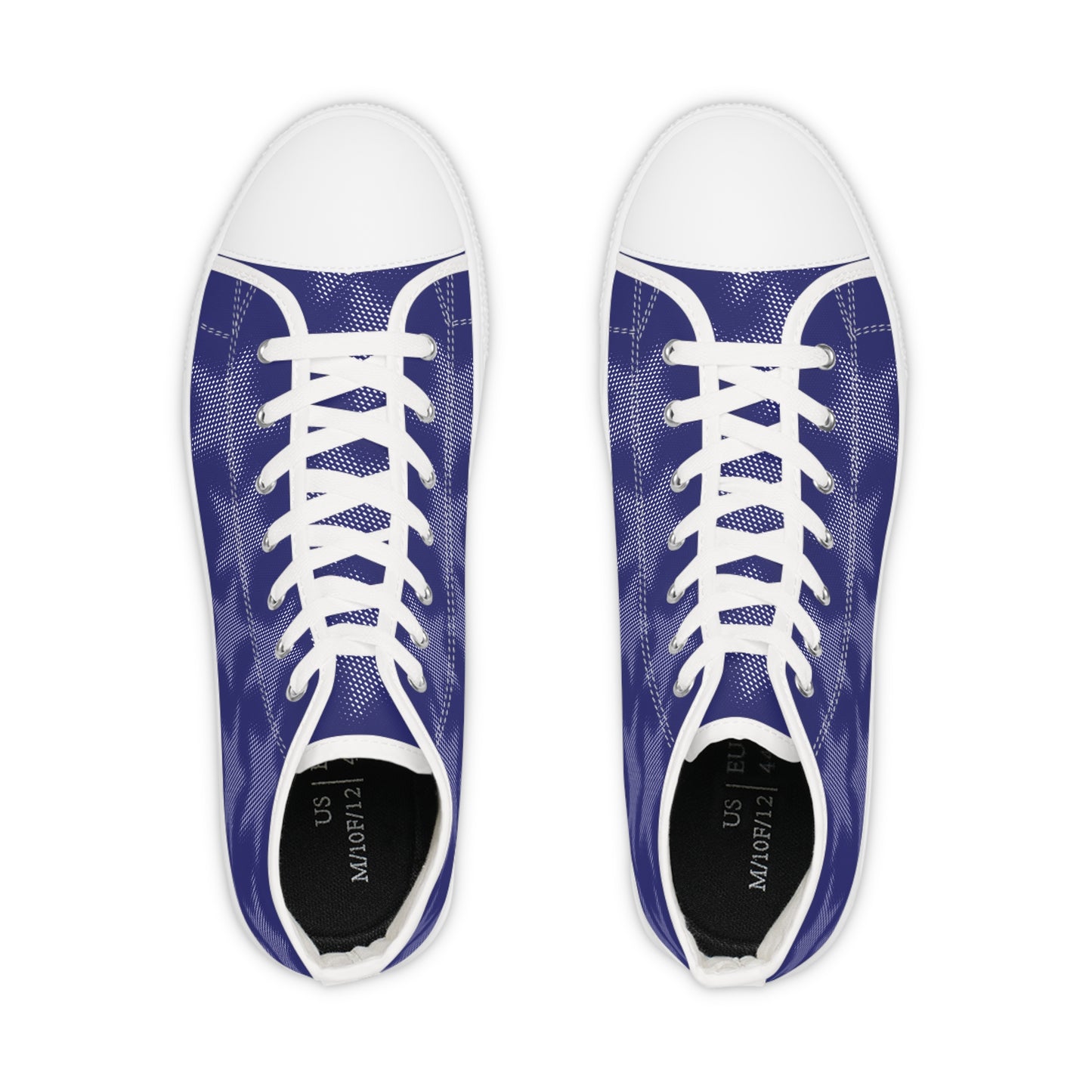 Men's High Top Canvas Sneakers - Blue With Stars