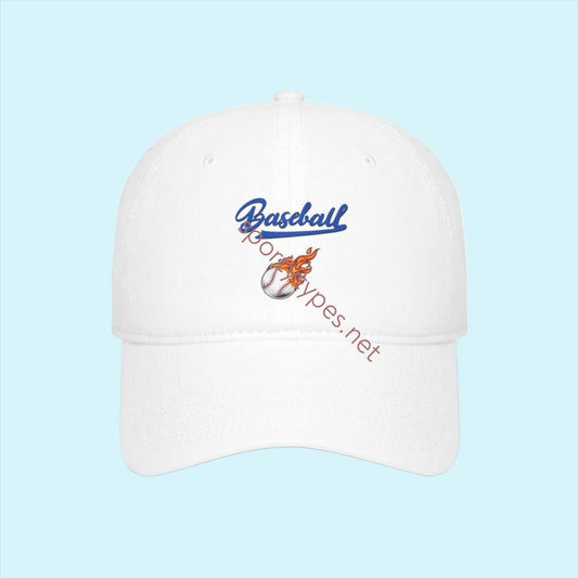 White Flamed Baseball Cap