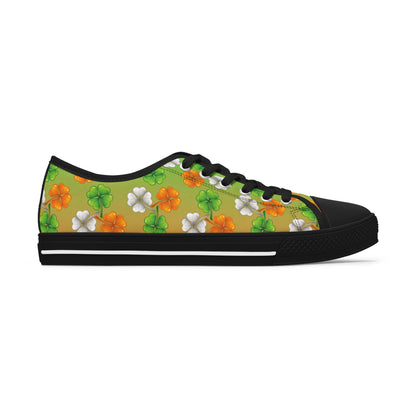 Women's Irish Shamrock Low Top Canvas Sneakers