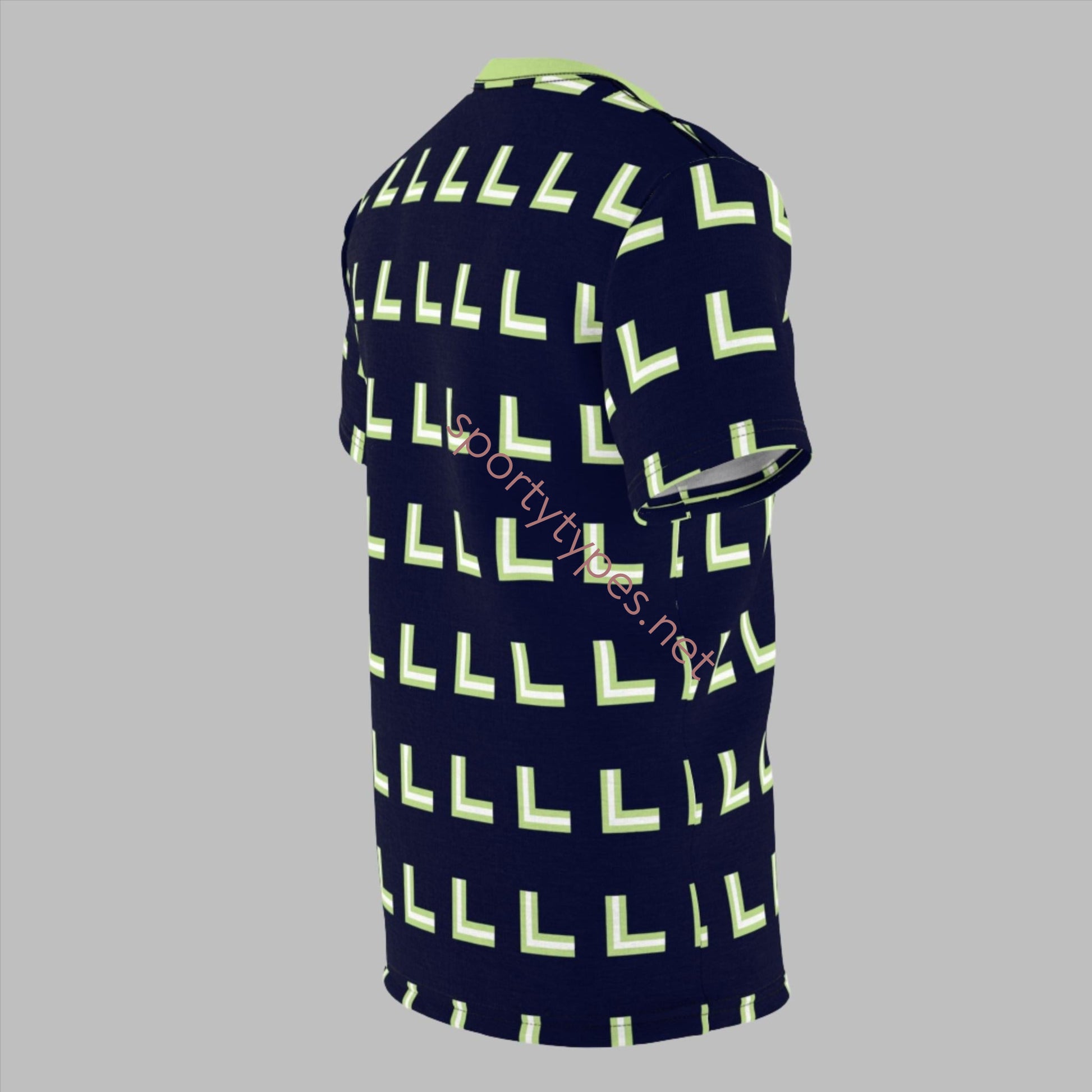 Unisex Navy and Lime Tee