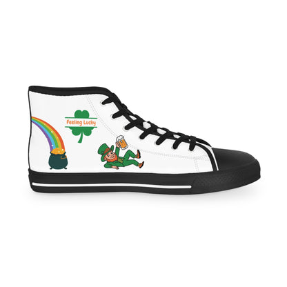 Men's Feeling Lucky Irish High Top Canvas Sneakers