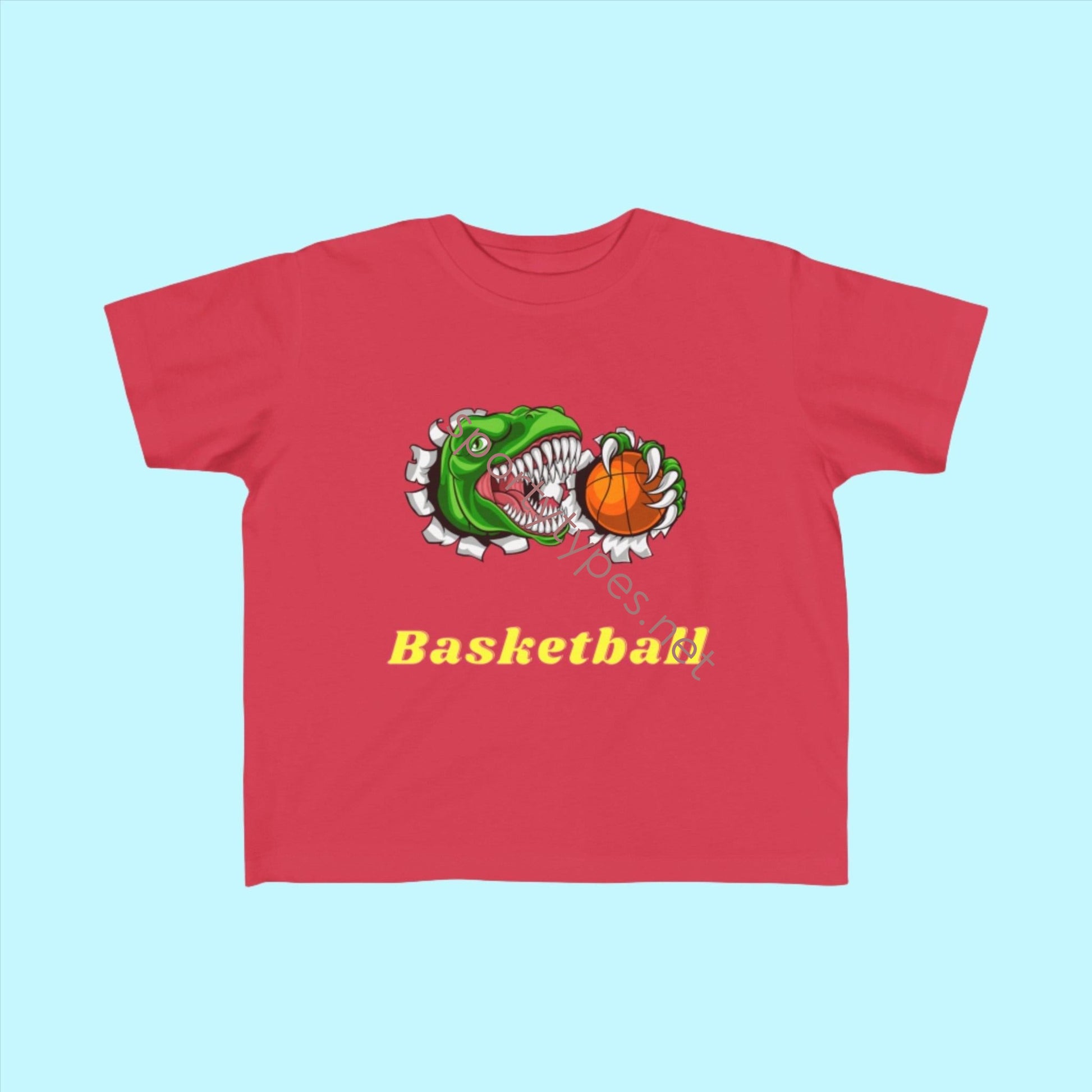 Red Toddler Basketball Fan Jersey T-Shirt