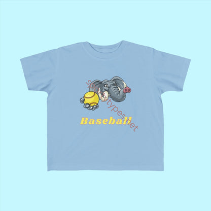 Light Blue Toddler Baseball Fan Jersey T-Shirt