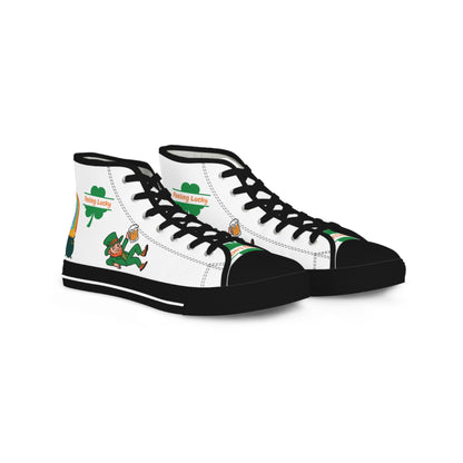 Men's Feeling Lucky Irish High Top Canvas Sneakers