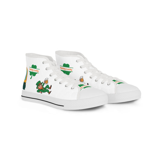 Men's Feeling Lucky Irish High Top Canvas Sneakers