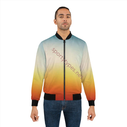 Men's Color Blend Print Bomber Jacket