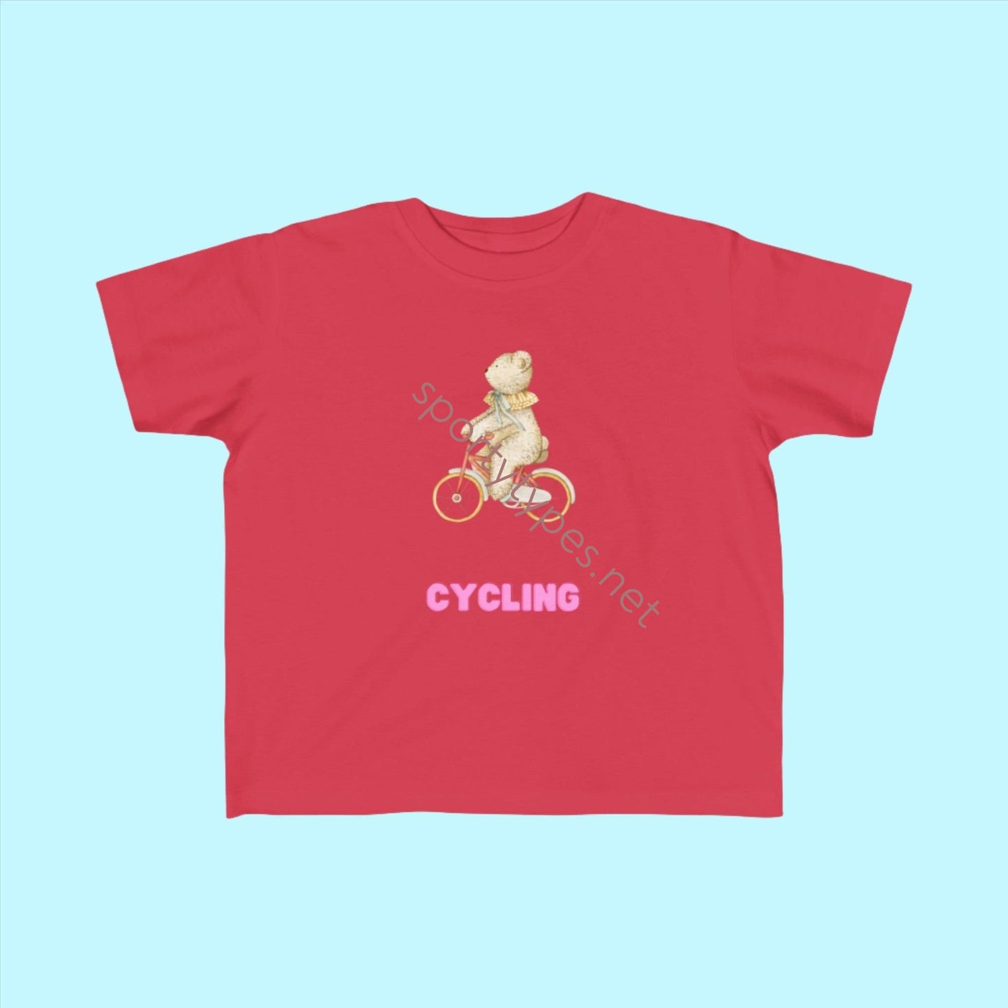 Red Toddler Cycling Fan Jersey T-Shirt