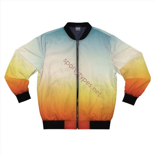 Men's Color Blend Print Bomber Jacket