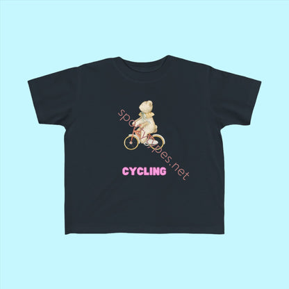 Black Toddler Cycling Fan Jersey T-Shirt