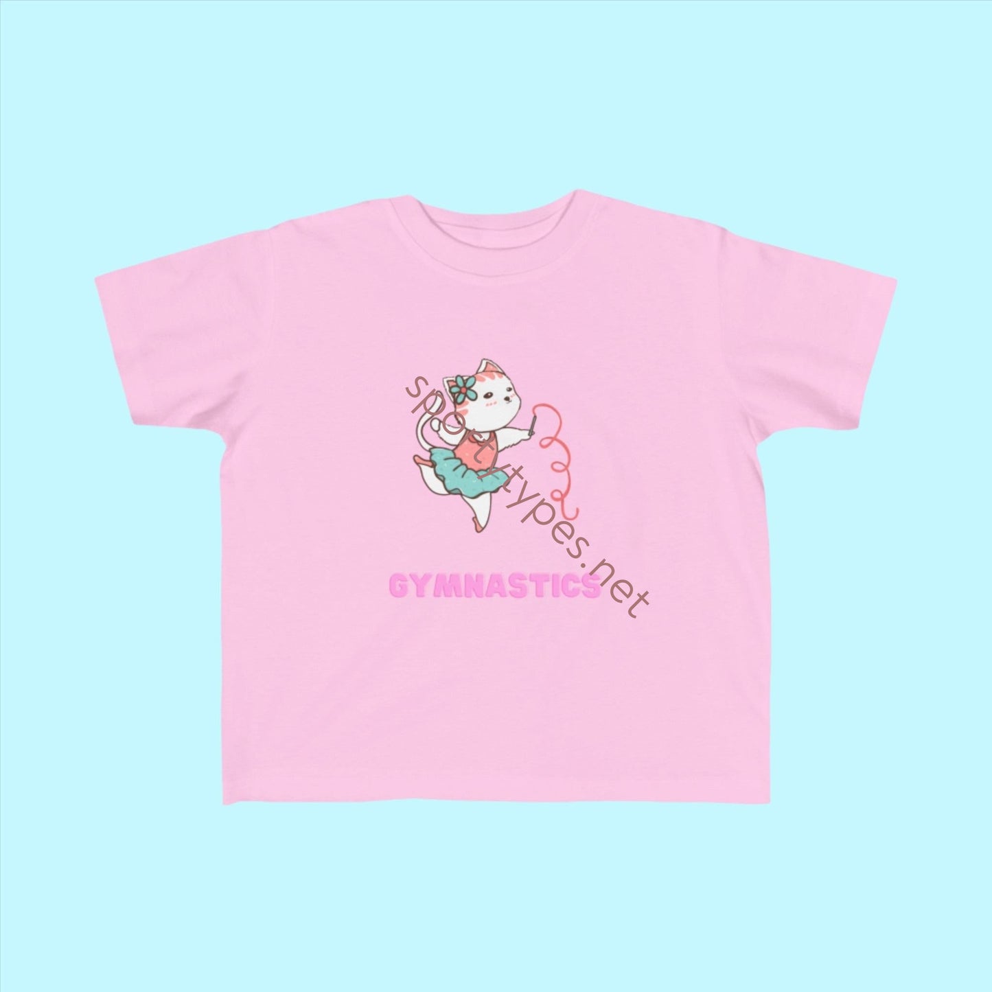 Pink Toddler Gymnastics Fan Jersey T-Shirt