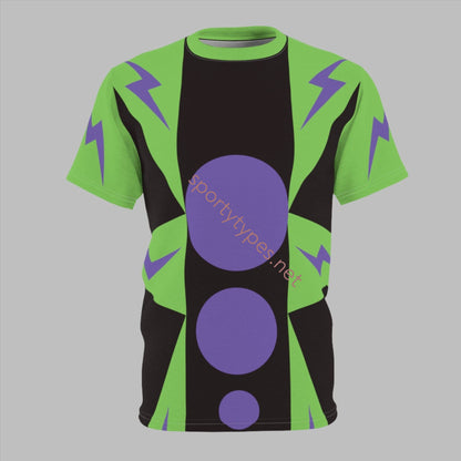 Green and Purple Lightening Bolt Tee