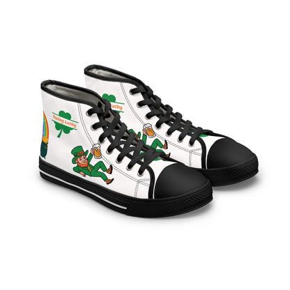 Women's Feeling Lucky Irish High Top Canvas Sneakers