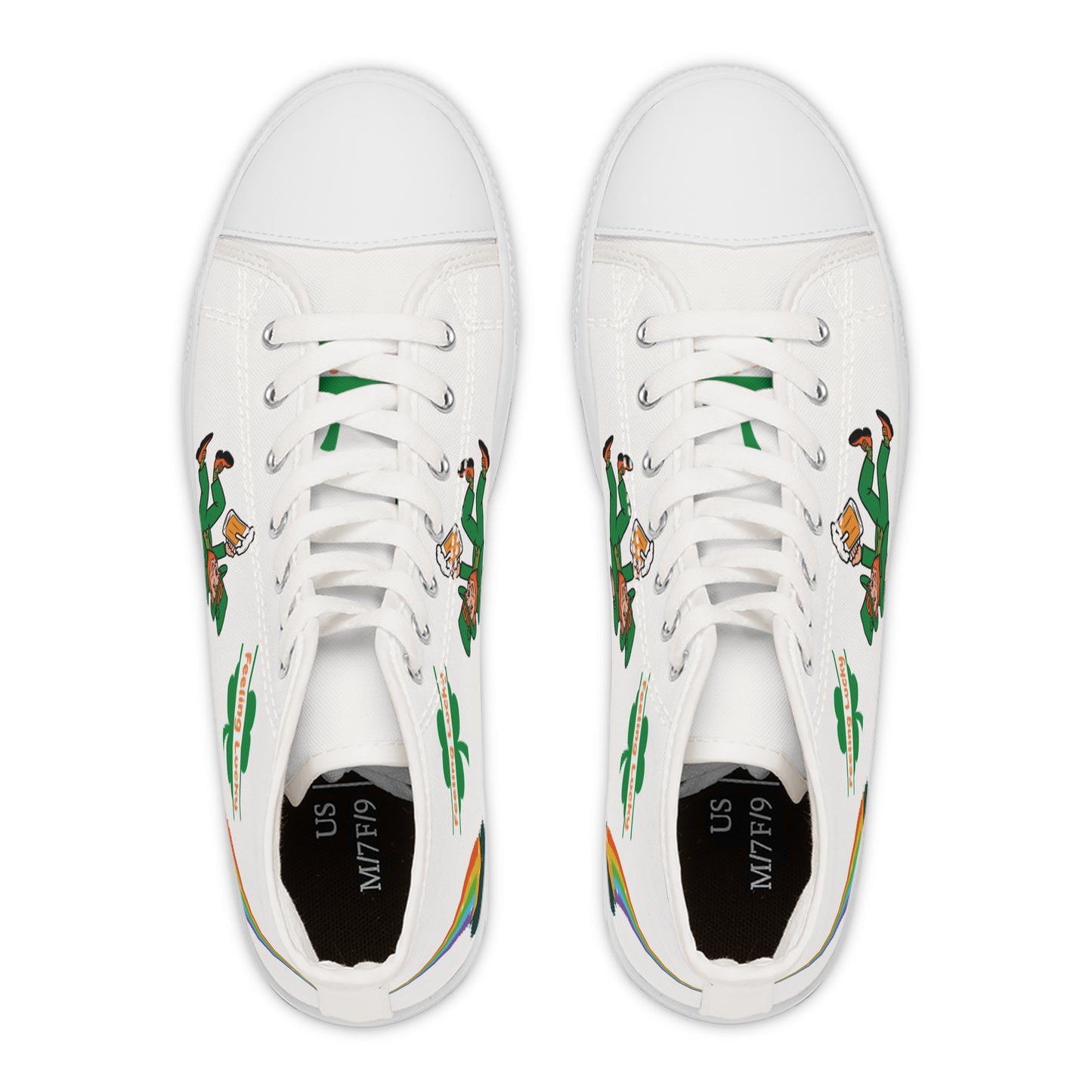 Women's Feeling Lucky Irish High Top Canvas Sneakers