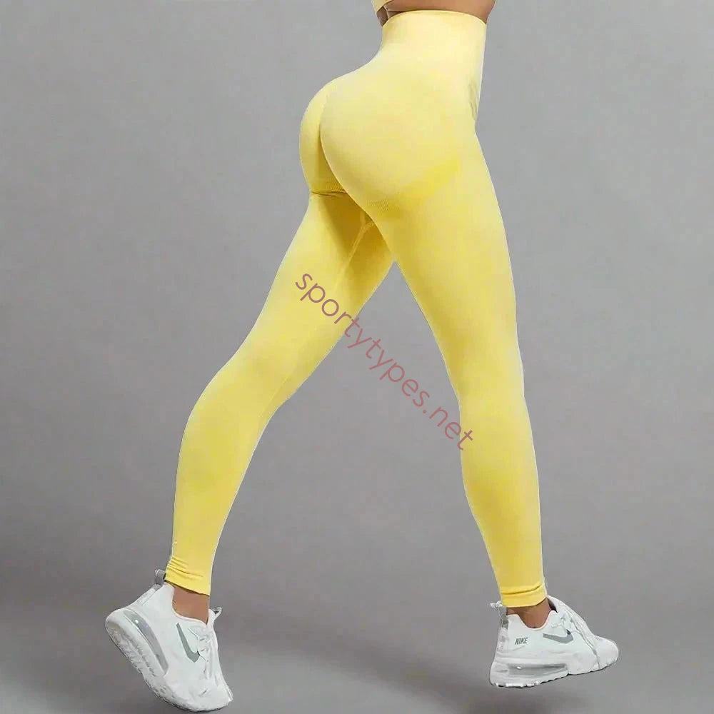 Yellow Fitness Running Yoga Pants