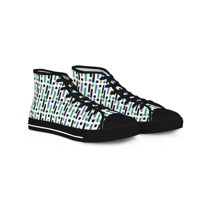 Men's High Top Canvas Sneakers - Color Dash