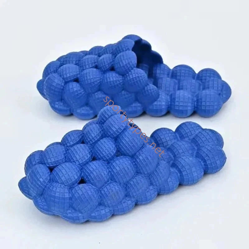 Blue Unisex Bubble Massage Sandals