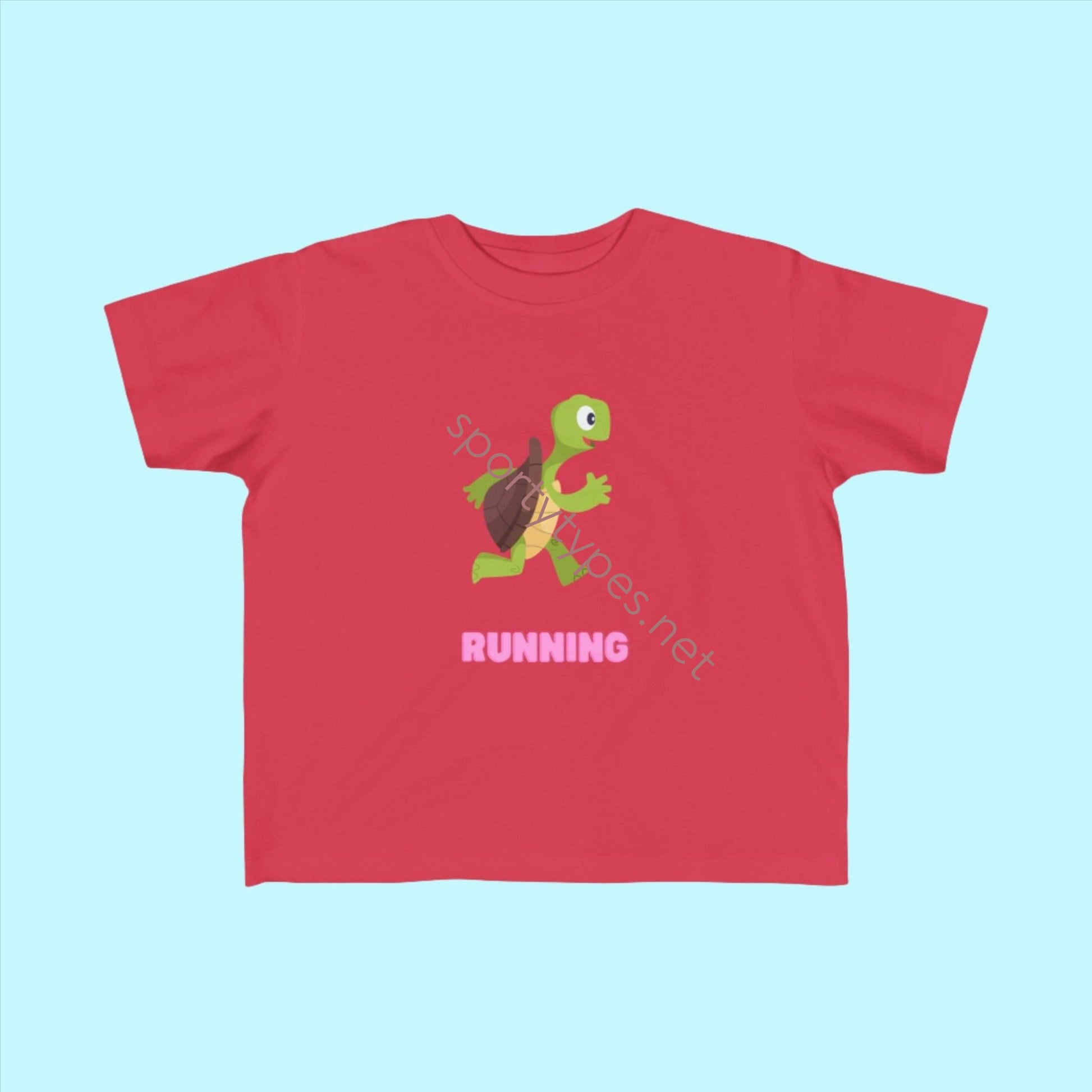 Red Toddler Running Fan Jersey T-Shirt