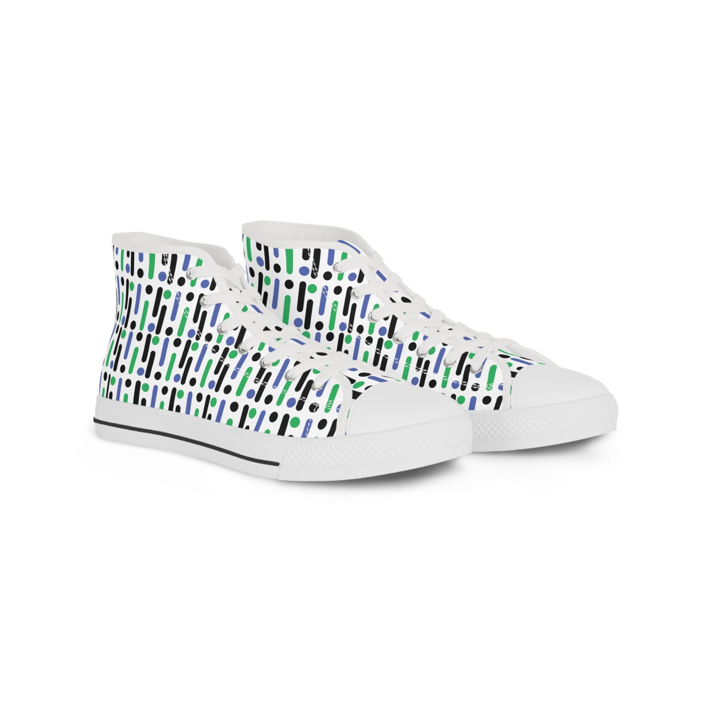 Men's High Top Canvas Sneakers - Color Dash