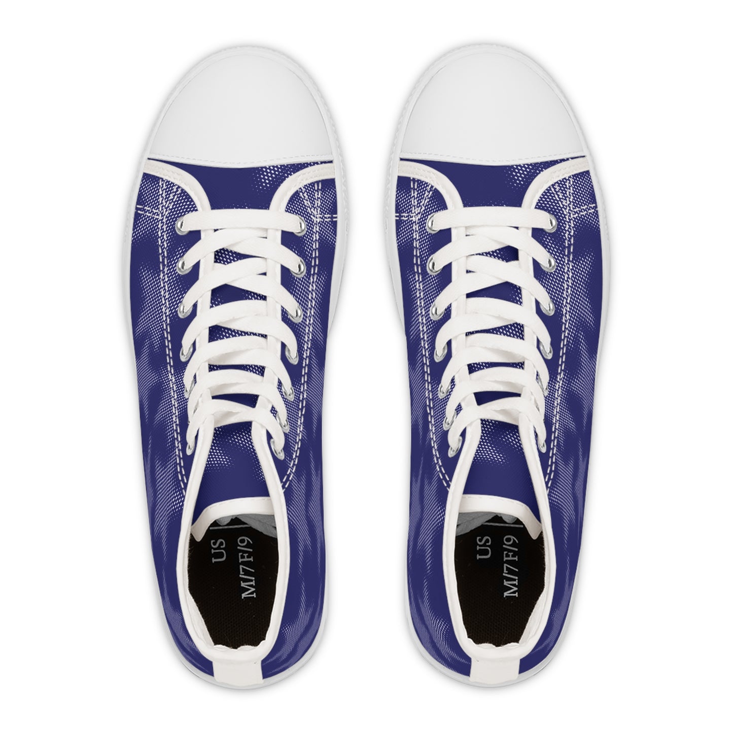 Women's High Top Canvas Sneakers - Blue With Stars