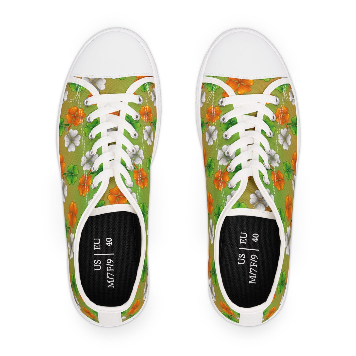 Women's Irish Shamrock Low Top Canvas Sneakers