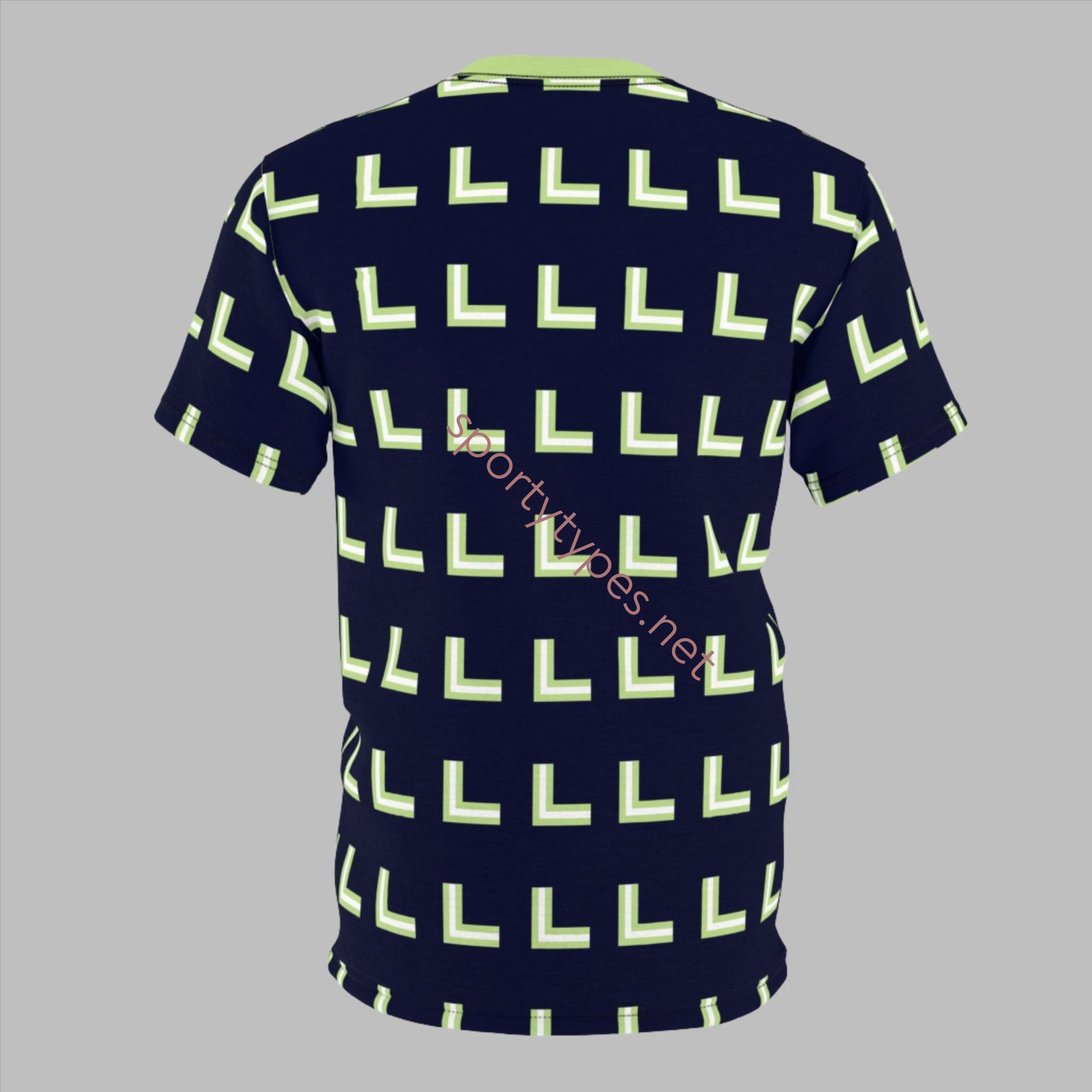 Unisex Navy and Lime Tee