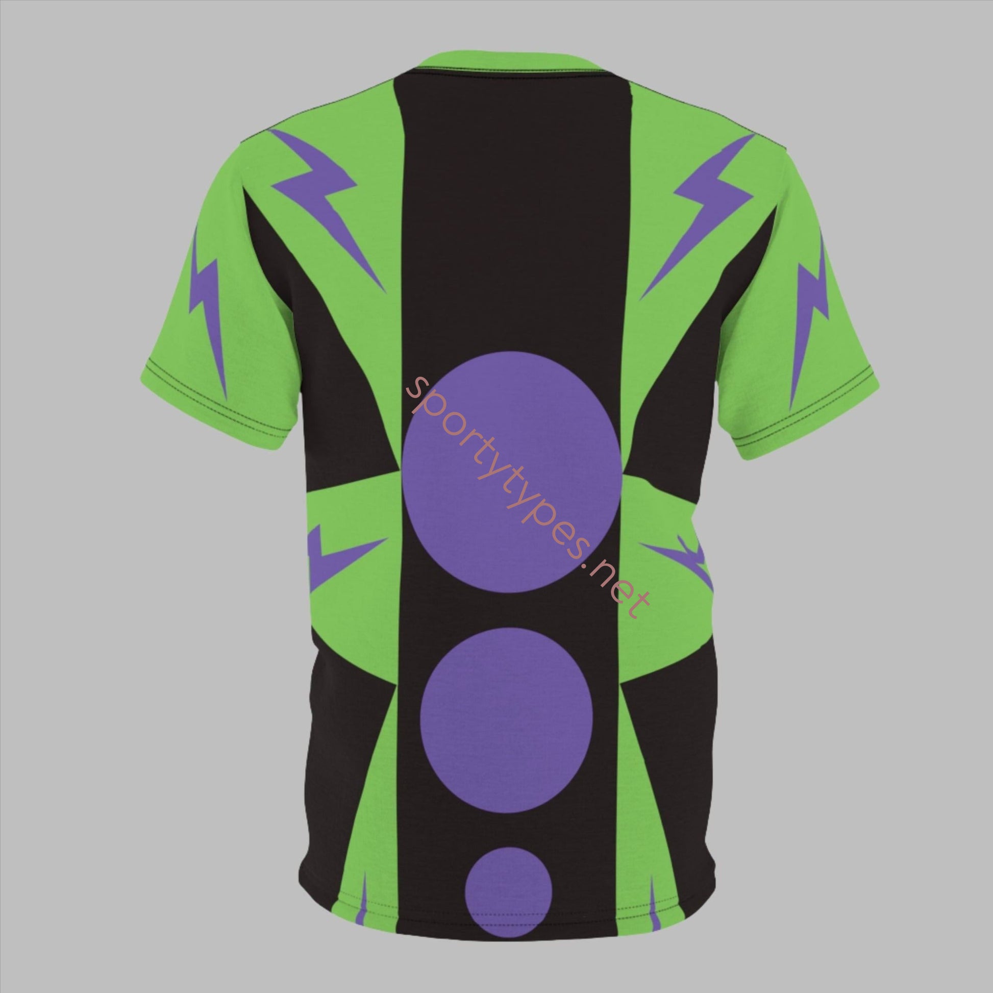 Green and Purple Lightening Bolt Tee