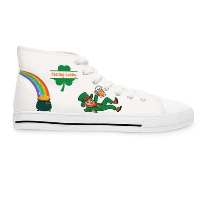 Women's Feeling Lucky Irish High Top Canvas Sneakers