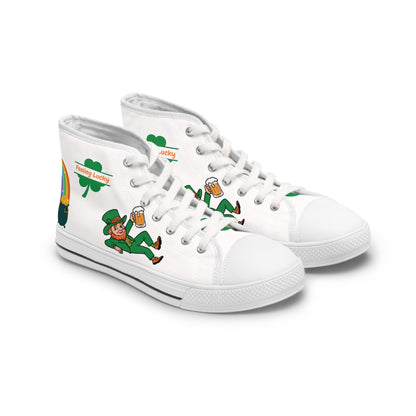 Women's Feeling Lucky Irish High Top Canvas Sneakers