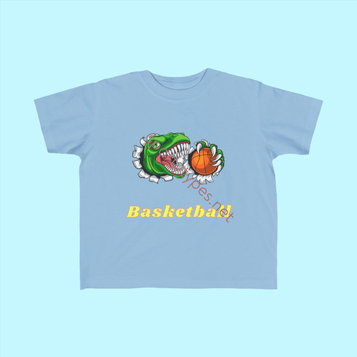 Light Blue Toddler Basketball Fan Jersey T-Shirt