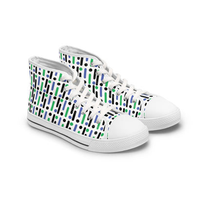 Women's High Top Canvas Sneakers - Color Dash