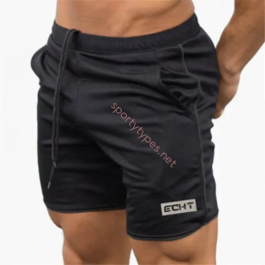 Black/white Men's Performance Gym Shorts