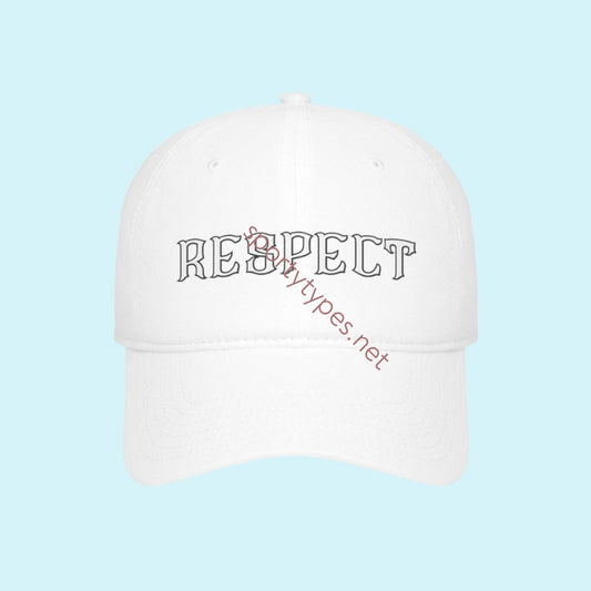 White RESPECT Baseball Cap