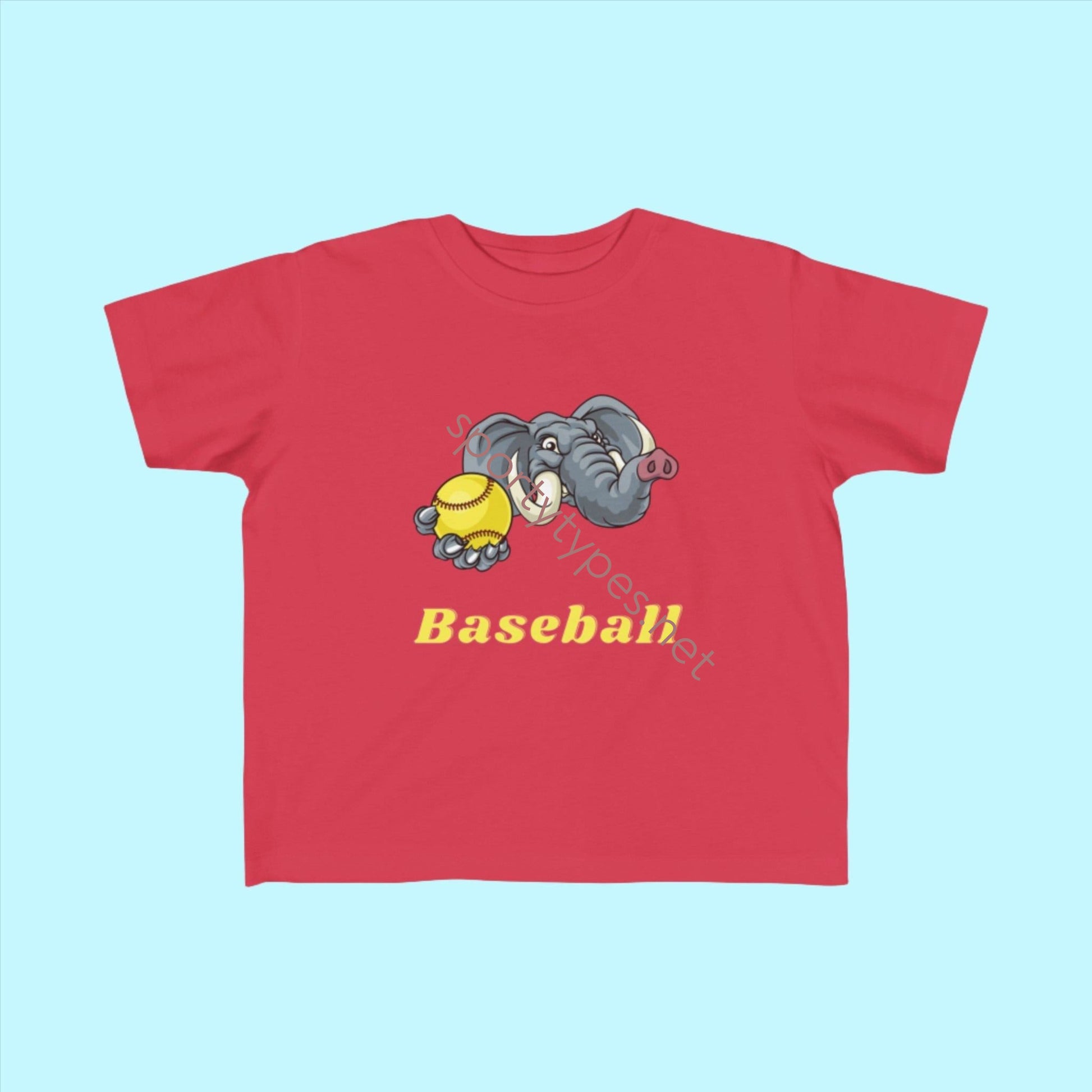 Red Toddler Baseball Fan Jersey T-Shirt