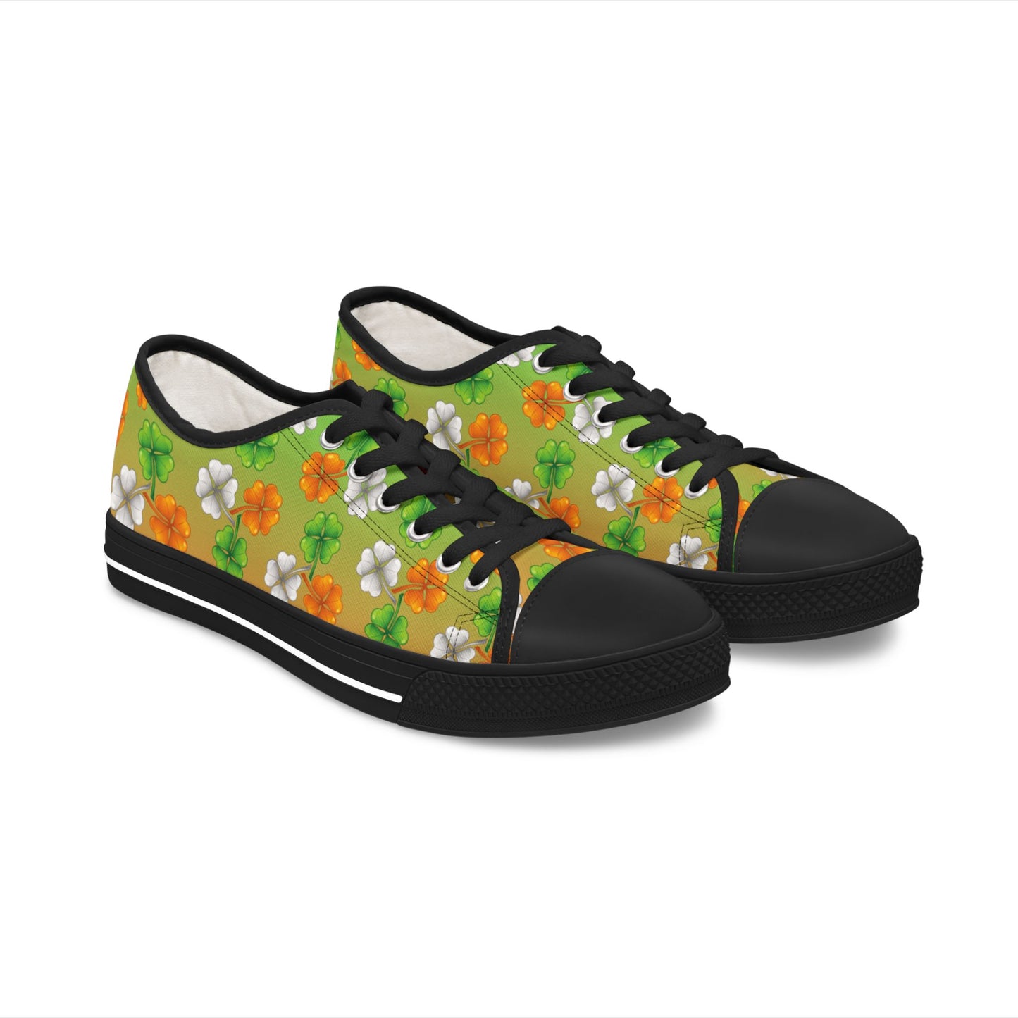 Women's Irish Shamrock Low Top Canvas Sneakers