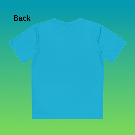 Atomic Blue Youth Running Moisture-Wicking Tee