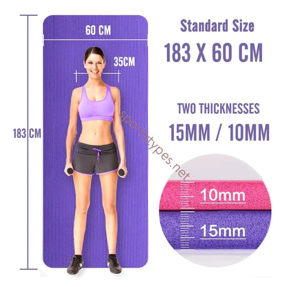 Purple Non-Slip Fitness Mat