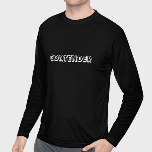 Black Unisex Contender Lightweight Long Sleeve Tee