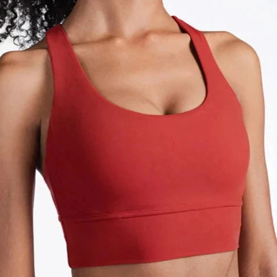 Red Women's Breathable Yoga Top