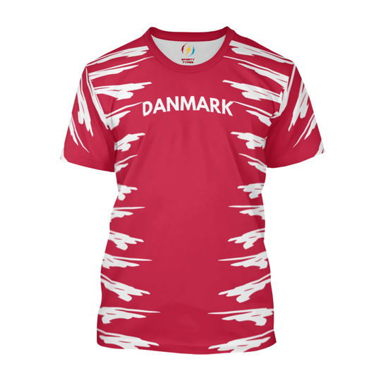 Denmark Women's Football Supporter T-Shirt – Red & White Pride