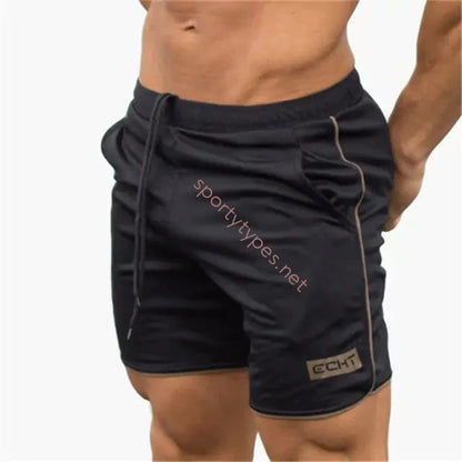 Black/yellow Men's Performance Gym Shorts